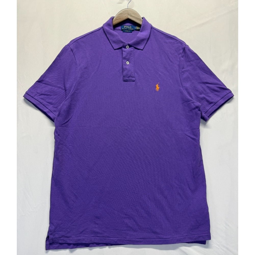Polo Ralph Lauren Polo Shirt Mens Large Purple Cotton Classic Fit Golf Tennis